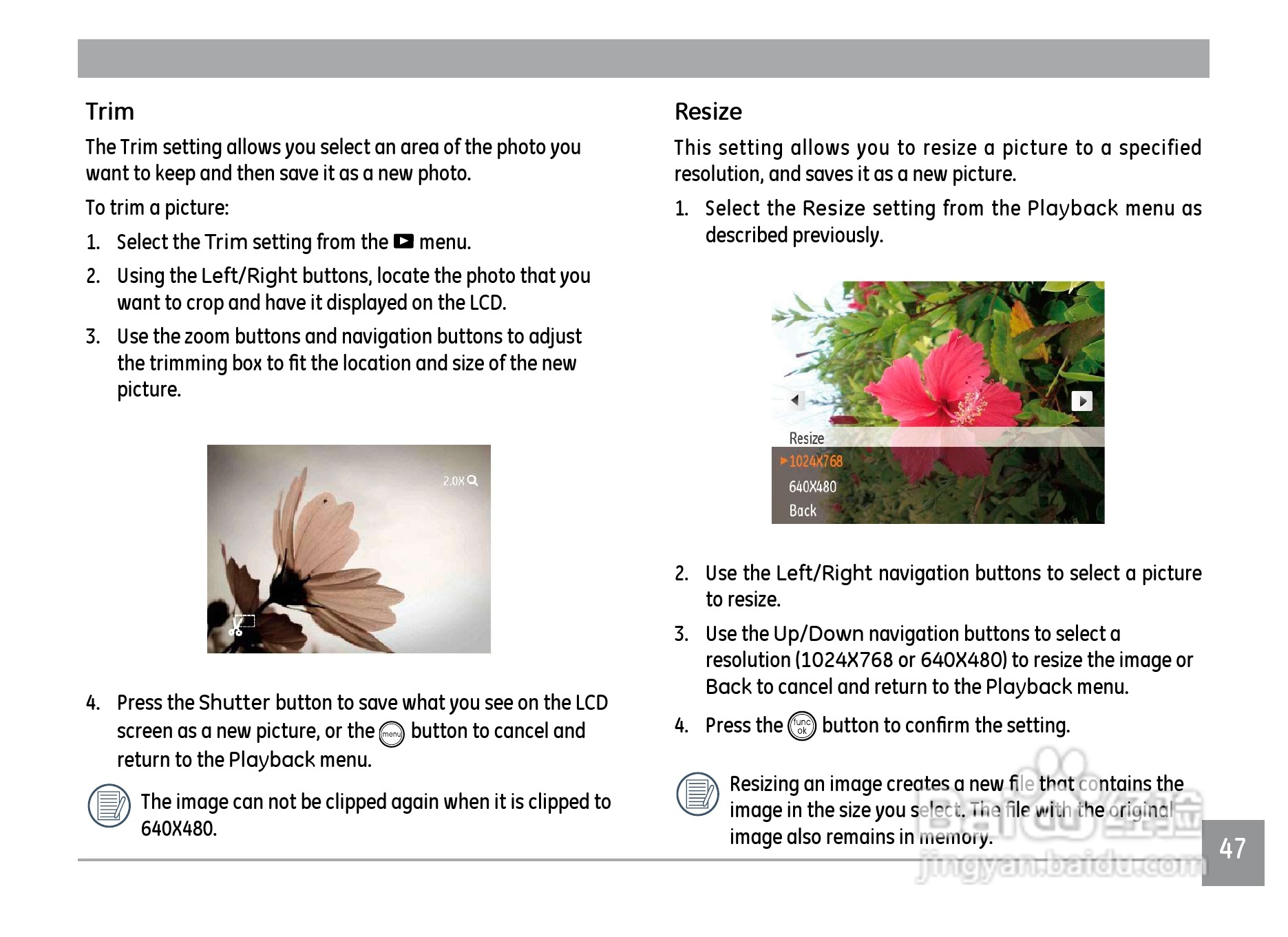 GE通用C1033数码相机说明书:[5]