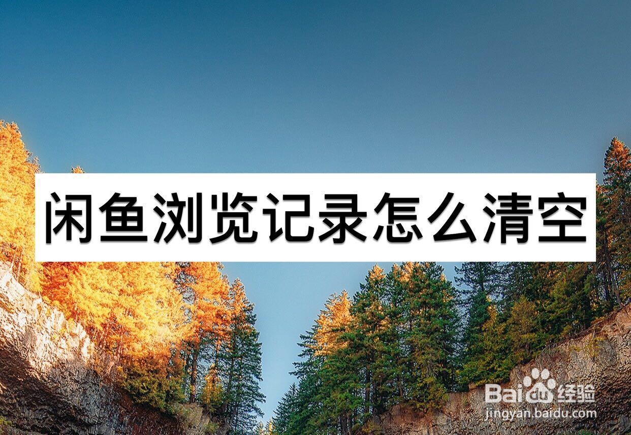 闲鱼浏览记录怎么清空