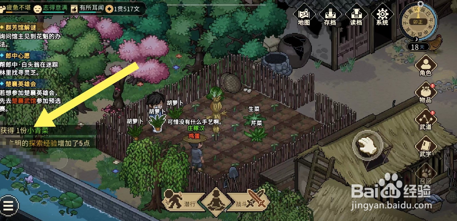 大侠立志传怎么获得青菜