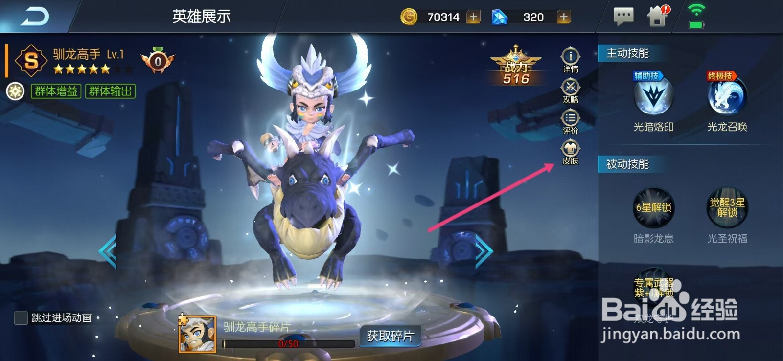 光之守望如何查看驯龙高手的【皮肤】