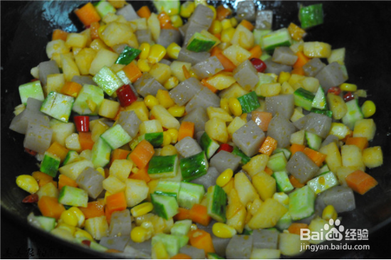 怎么制作五彩魔芋丁?