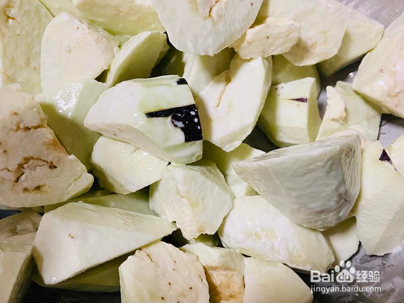 少油香香的肉段烧茄子的做法
