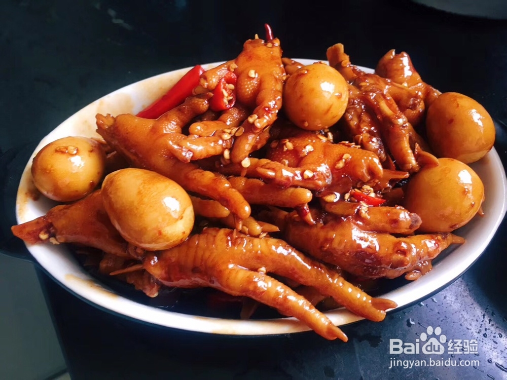 满嘴留香鹌鹑蛋版红烧鸡爪