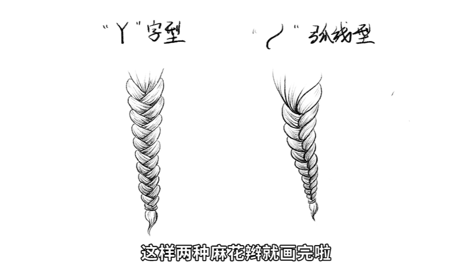 怎么画动漫人物的麻花辫
