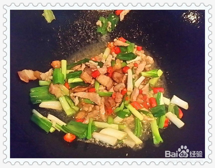 大蒜炒肉丝的做法