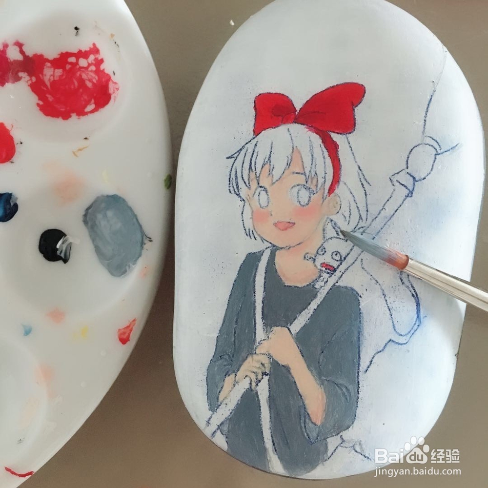 怎么画石头画魔女宅急便