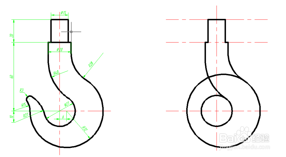 CAD如何绘制吊钩？