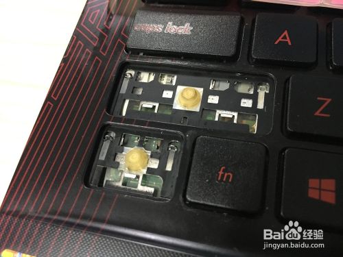 华硕笔记本键盘按键、键帽拆下后装回的方法步骤