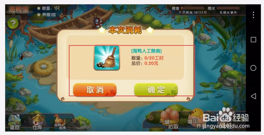 一乙农场养殖河鸭得鸭蛋并查看仓库农资工具明细