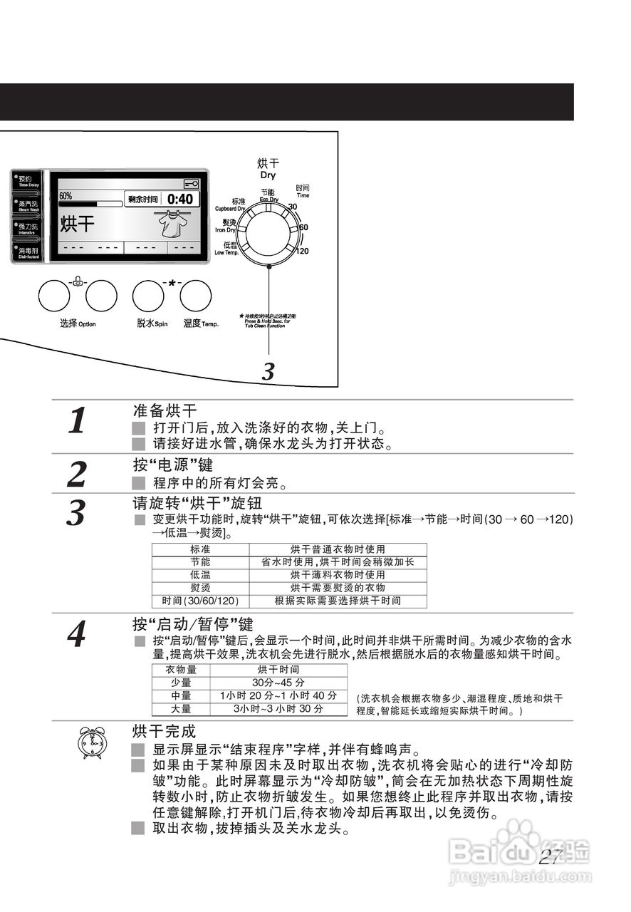 LG WD-A12255DS洗衣机使用说明书:[3]