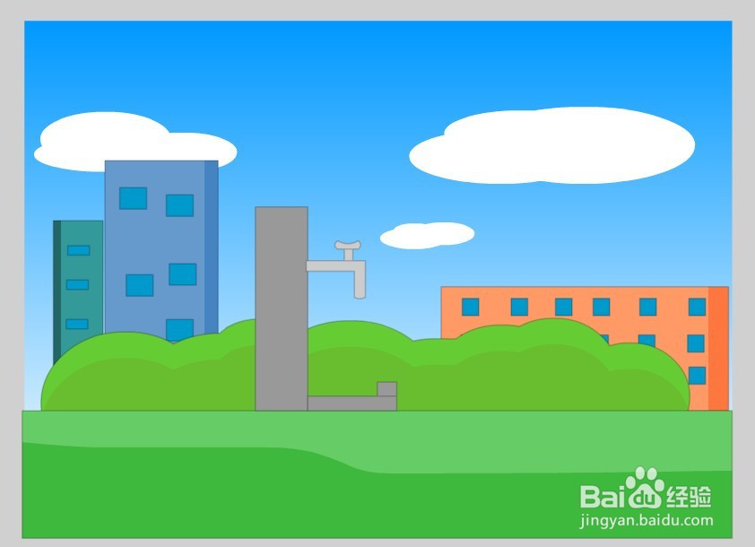 flash画一个带水龙头的场景