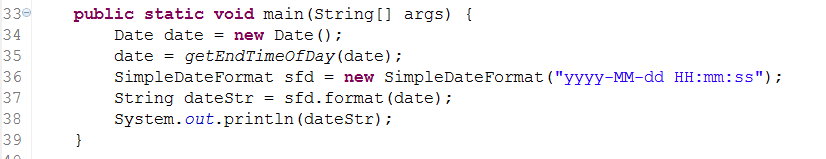 java获取某天零点和末点的函数
