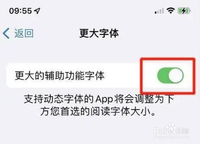iPhone手机如何设置开启更大的辅助功能字体呢