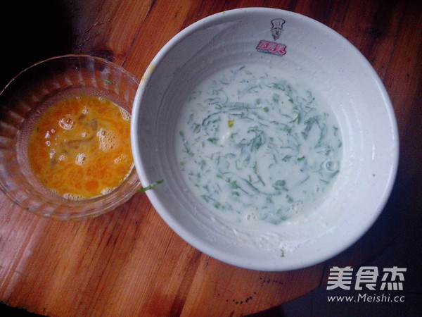 青菜鸡蛋饼的做法
