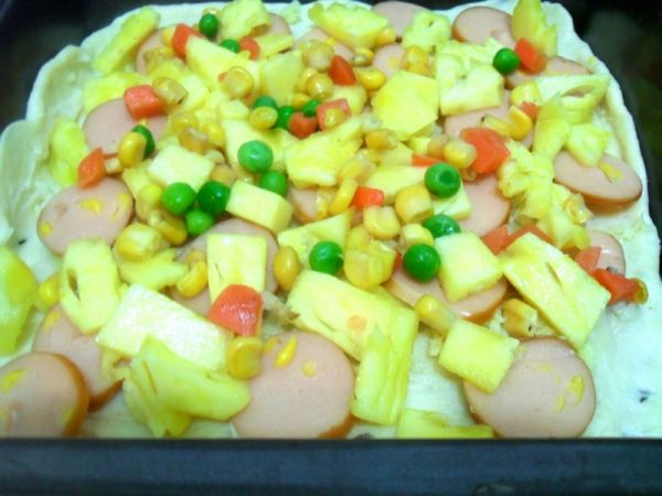 方形培根香菇披萨