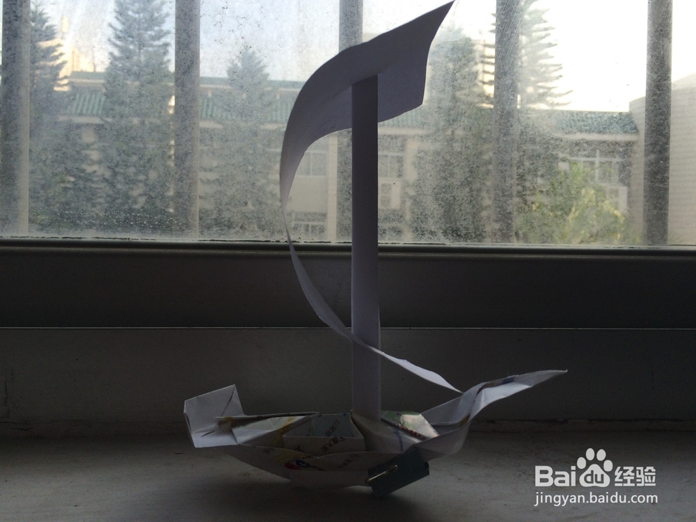 可爱的纸帆船手工折纸制作教程