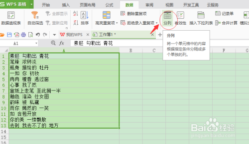 EXCEL表格怎样把一个单元格里的不同内容分开