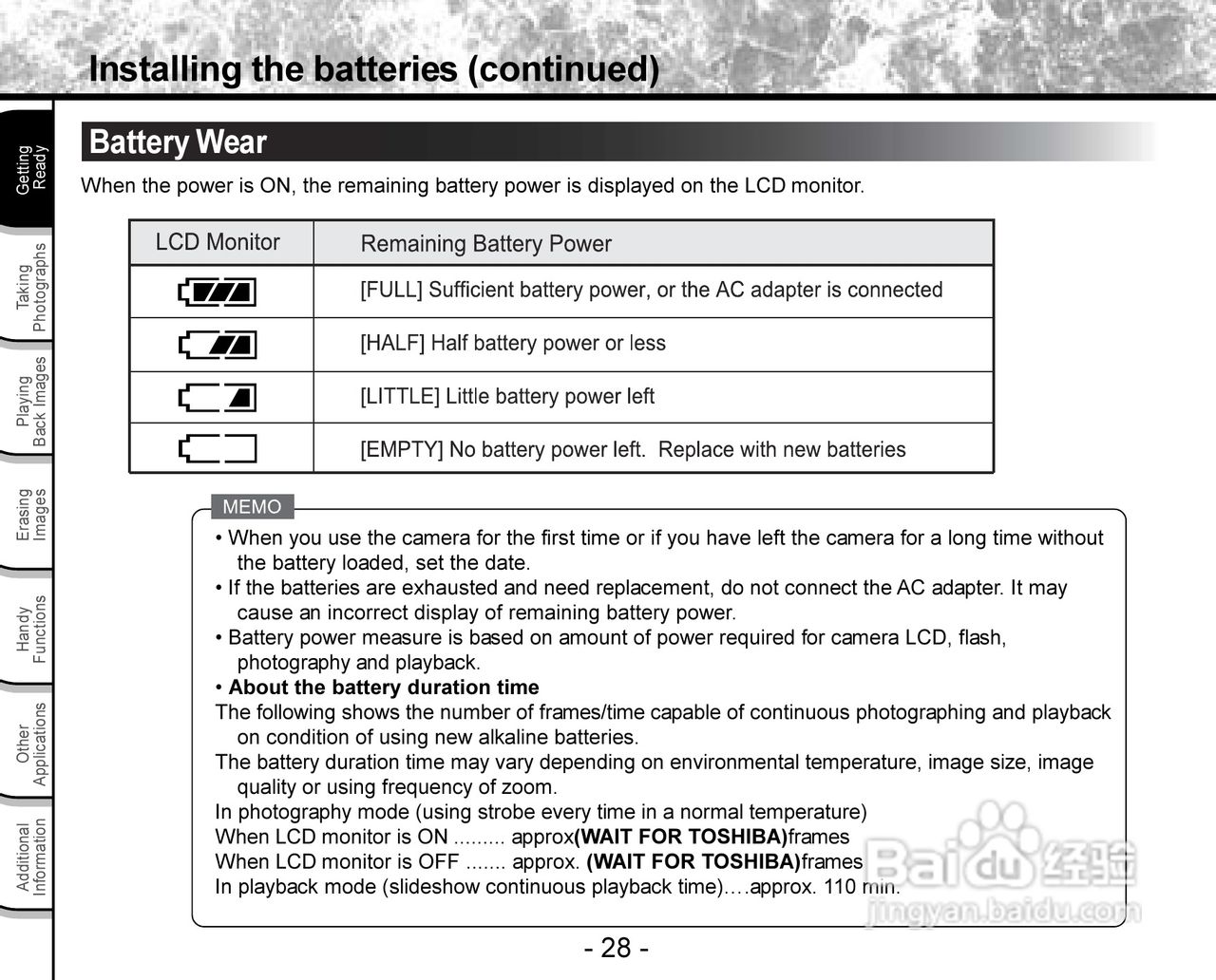 东芝PDR-3300数码相机使用说明书:[3]