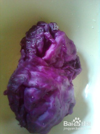 紫甘蓝梅花糕怎么做