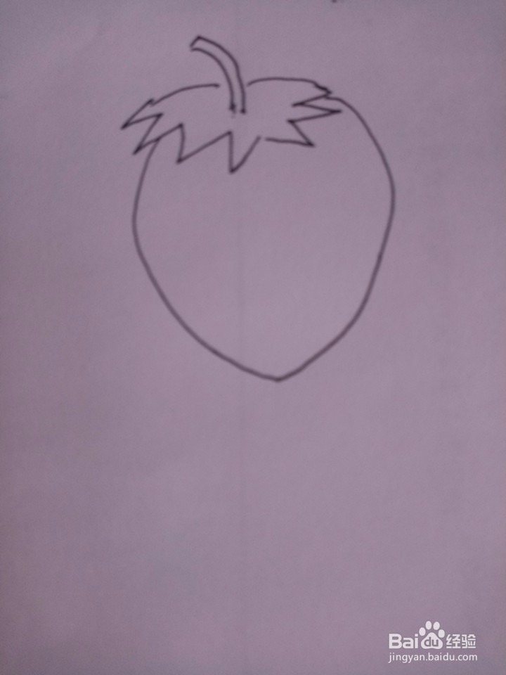 草莓的简笔画