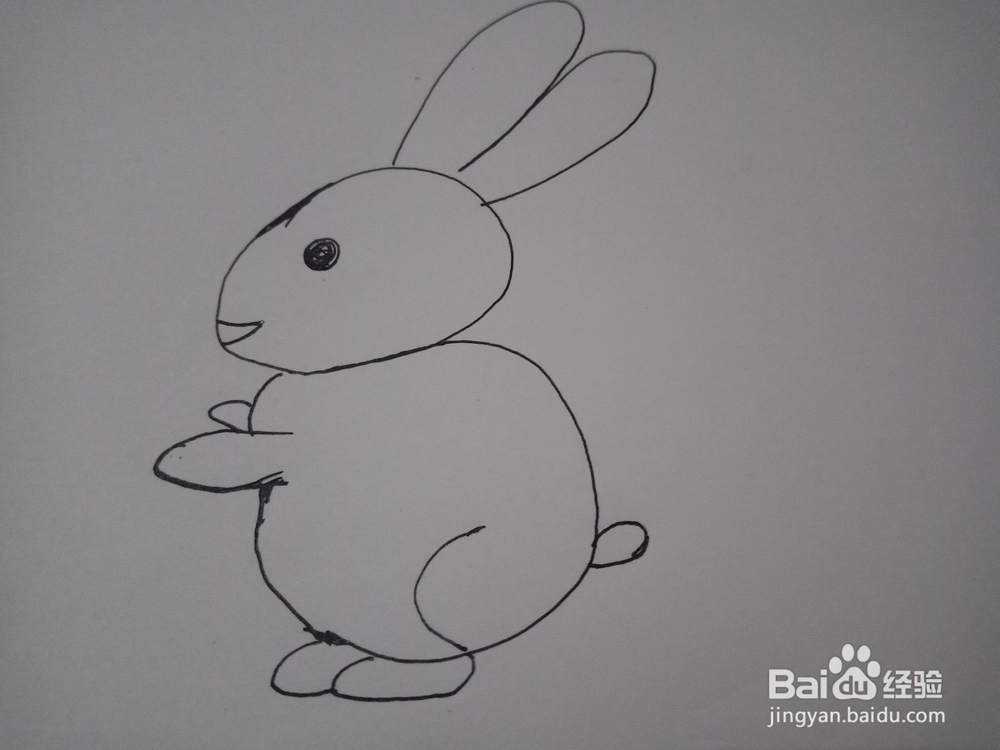 趣味画--用2个数字3来画兔子