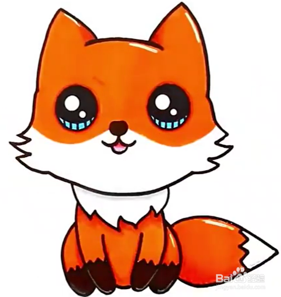 狐狸的简笔画画法
