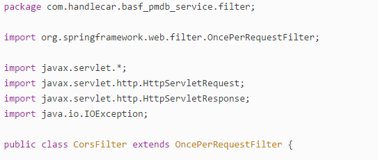 corsfilter过滤器的使用