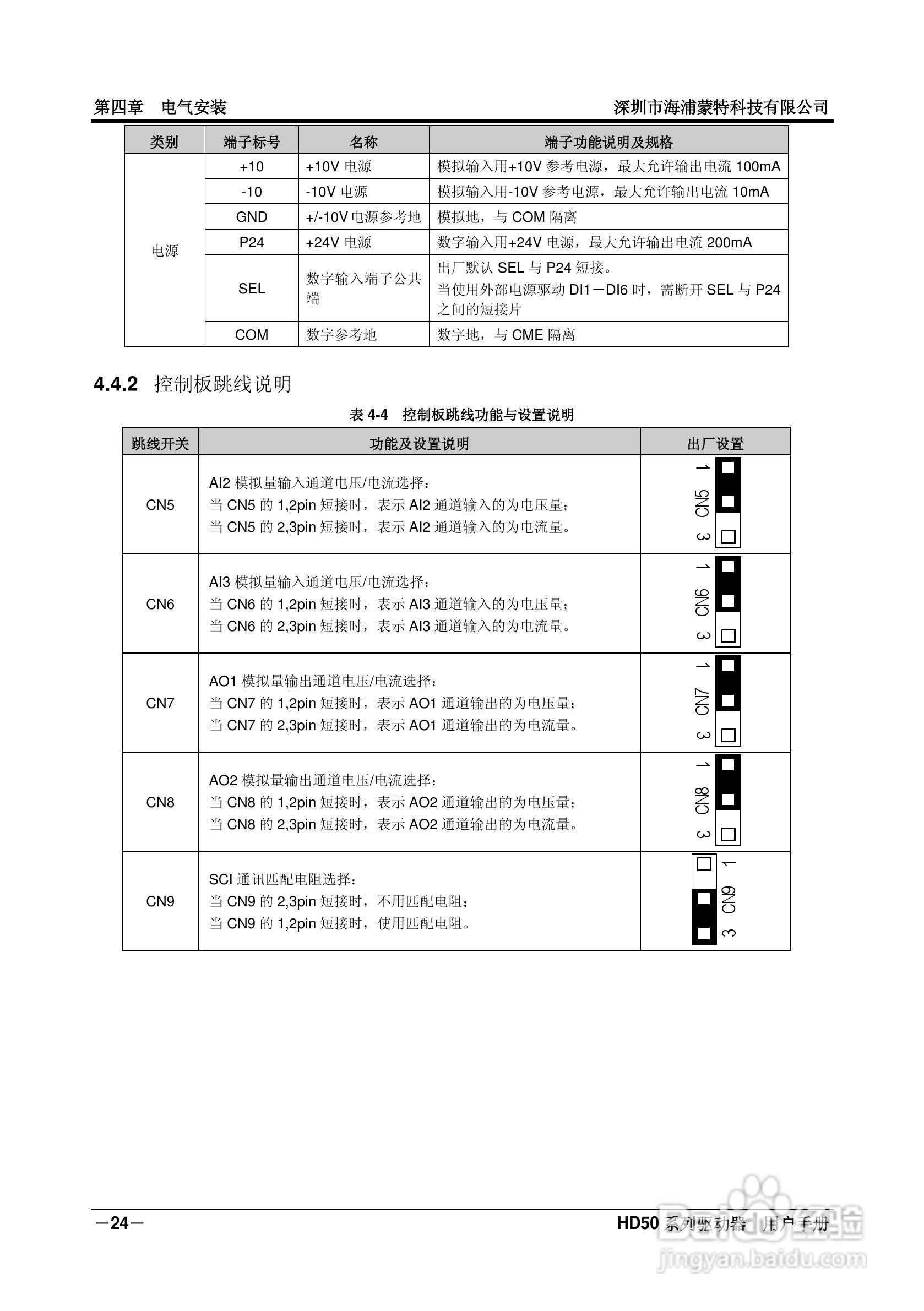 海浦蒙特HD50-6T400G高性能矢量控制驱动器用户手册:[4]
