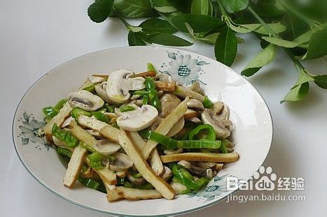 香干炒蘑菇
