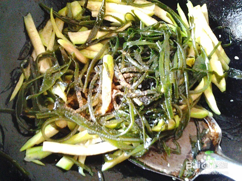 补钙的海带丝炒菜瓜