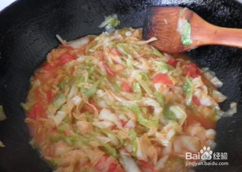 西红柿炒洋白菜怎么做