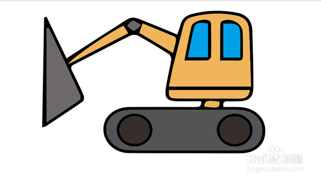 玩具推土车简笔画