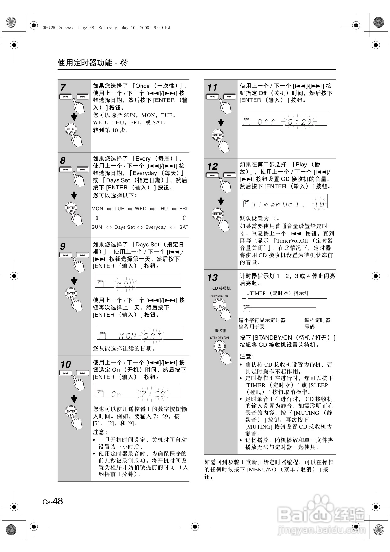 安桥CD接收机CR-725型使用说明书:[3]
