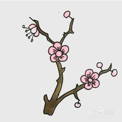 如何画梅花简笔画