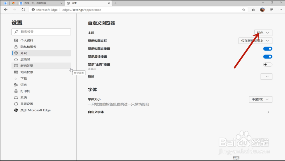 浏览器怎么换皮肤
