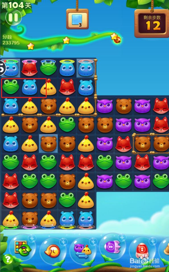 开心消消乐电脑版第104关怎么过？