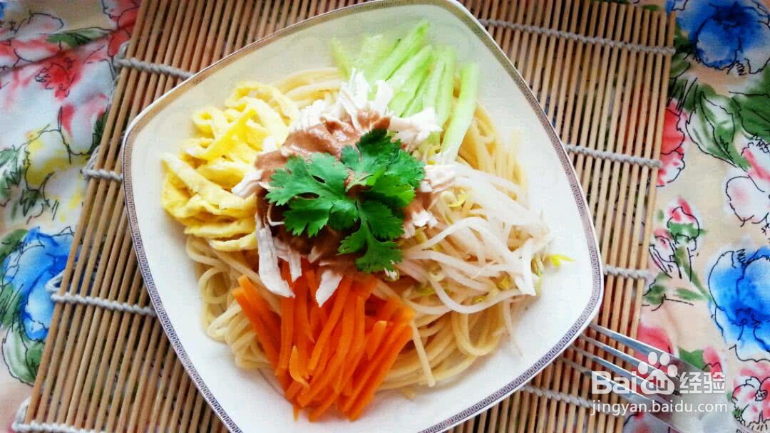 鸡丝凉拌意面的做法