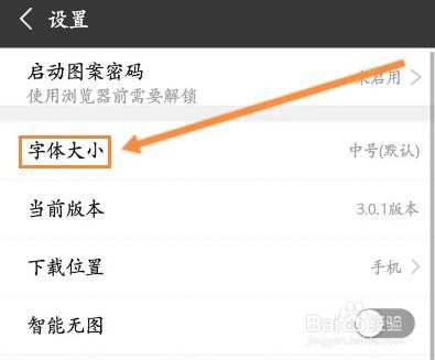 私密浏览器怎么修改字体的大小