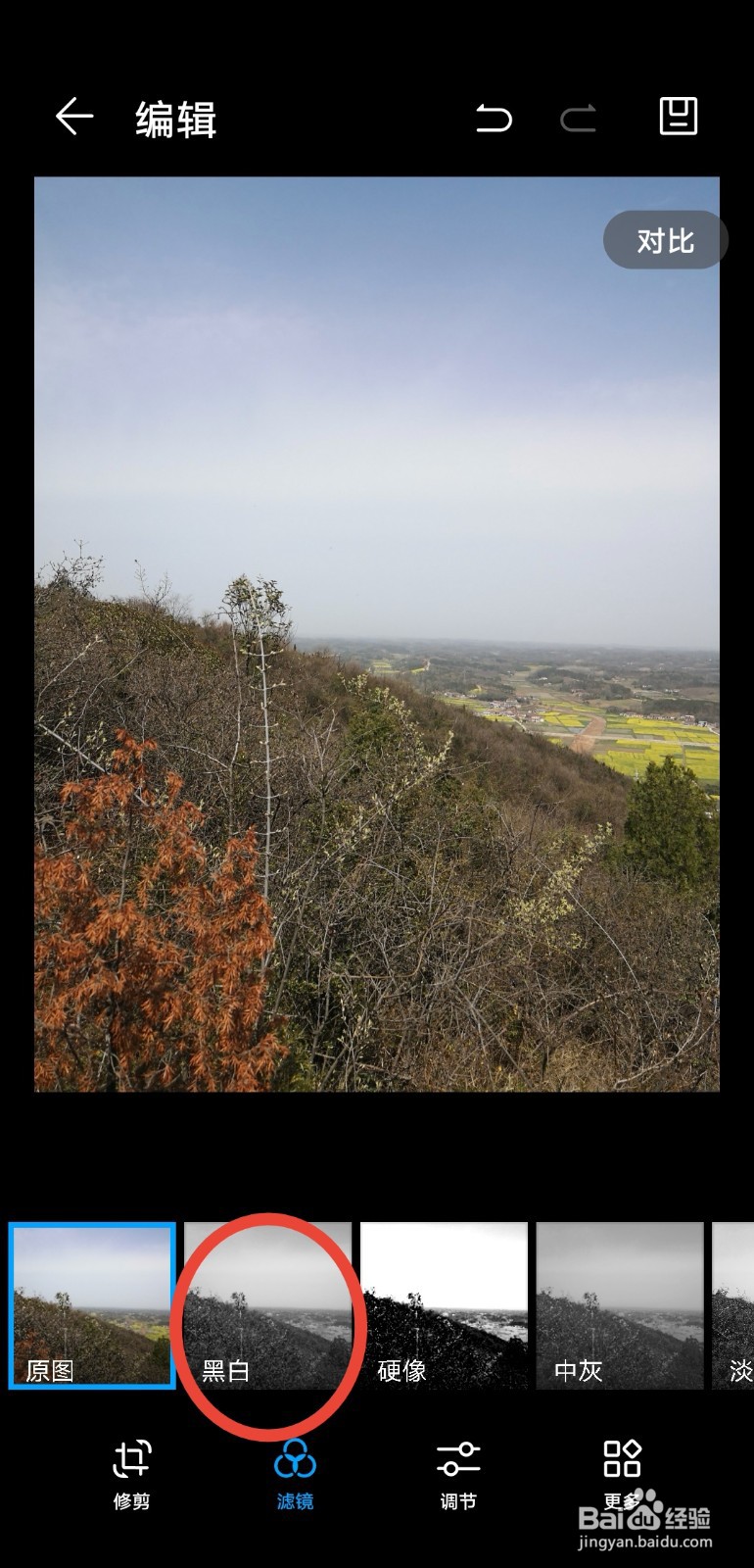 华为p20如何把图片调出黑白照