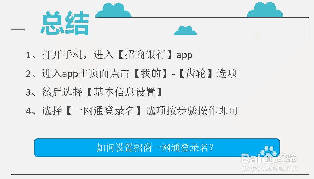 如何设置招商一网通登录名？