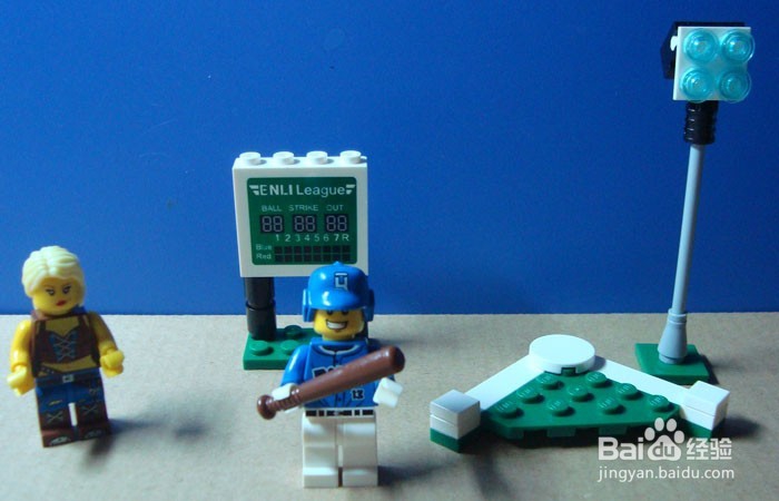 积木场景搭建之观看棒球比赛