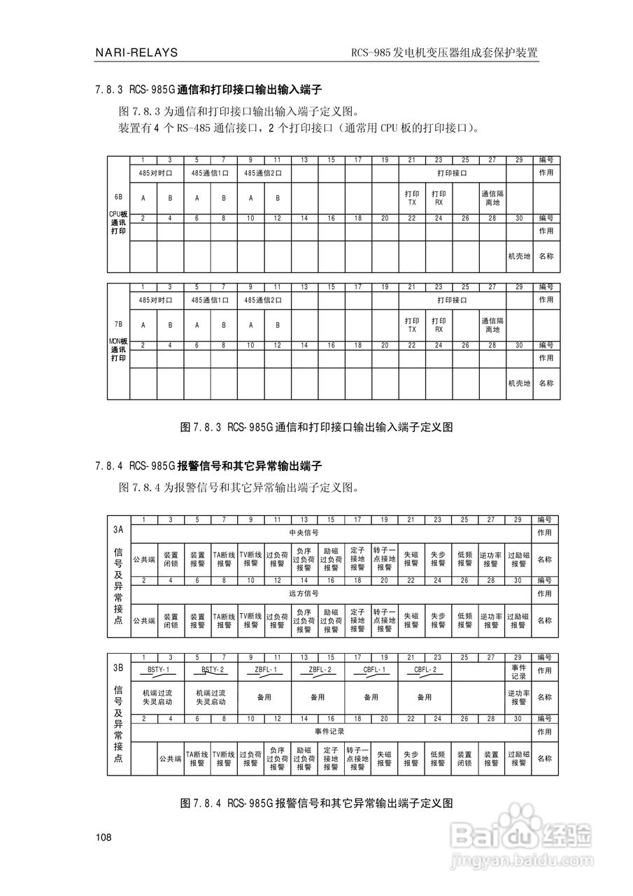 南瑞RCS-985G发电机变压器成套保护装置技术说明书:[12]