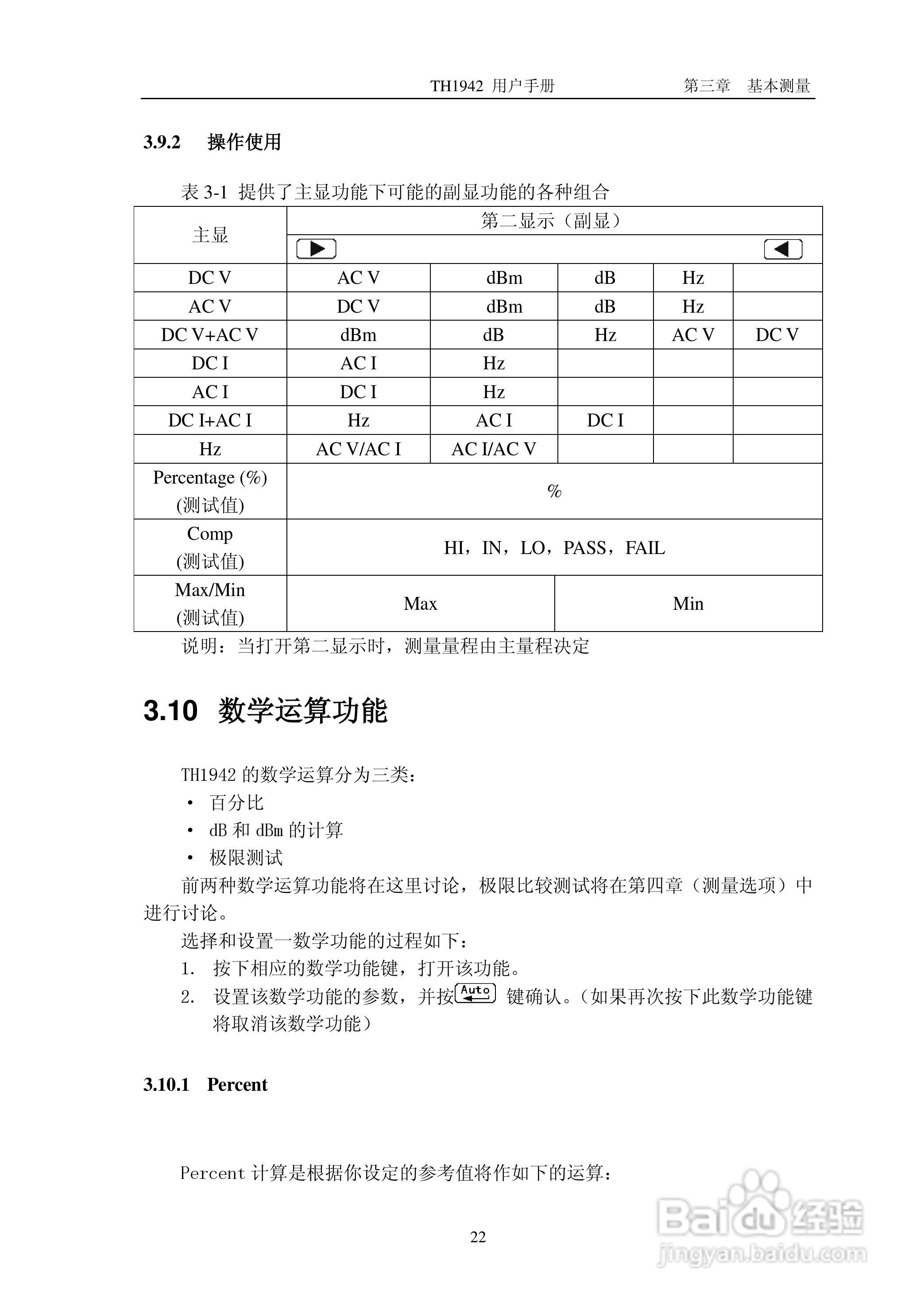 锦流源电子TH1942数字多用表说明书:[3]