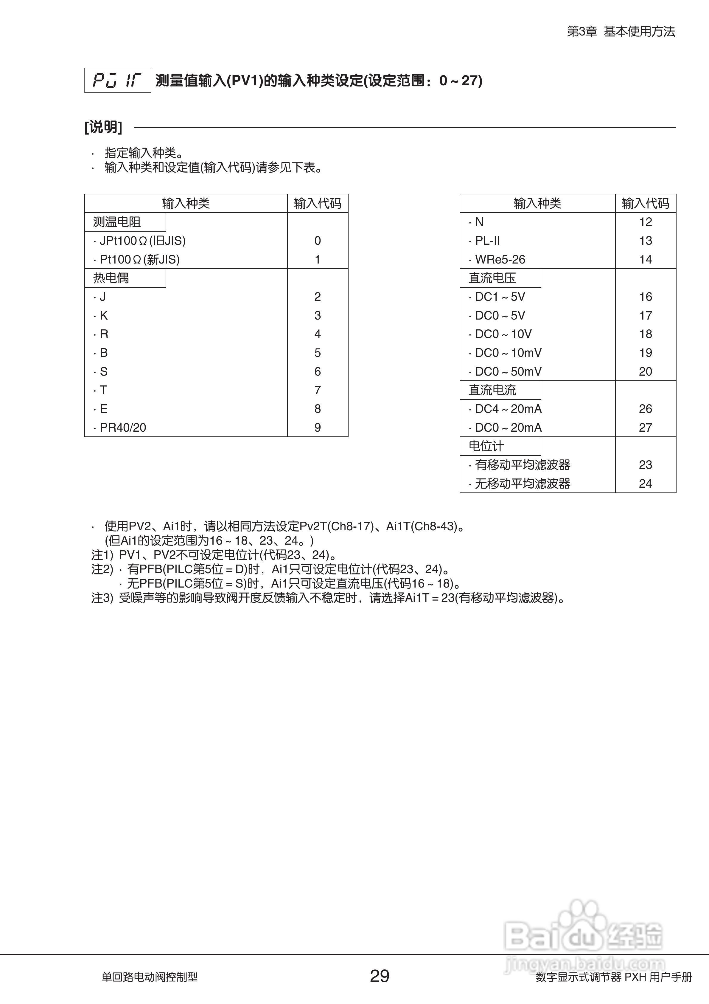 富士PXH电动阀控制型数字显示式调节器操作手册:[3]