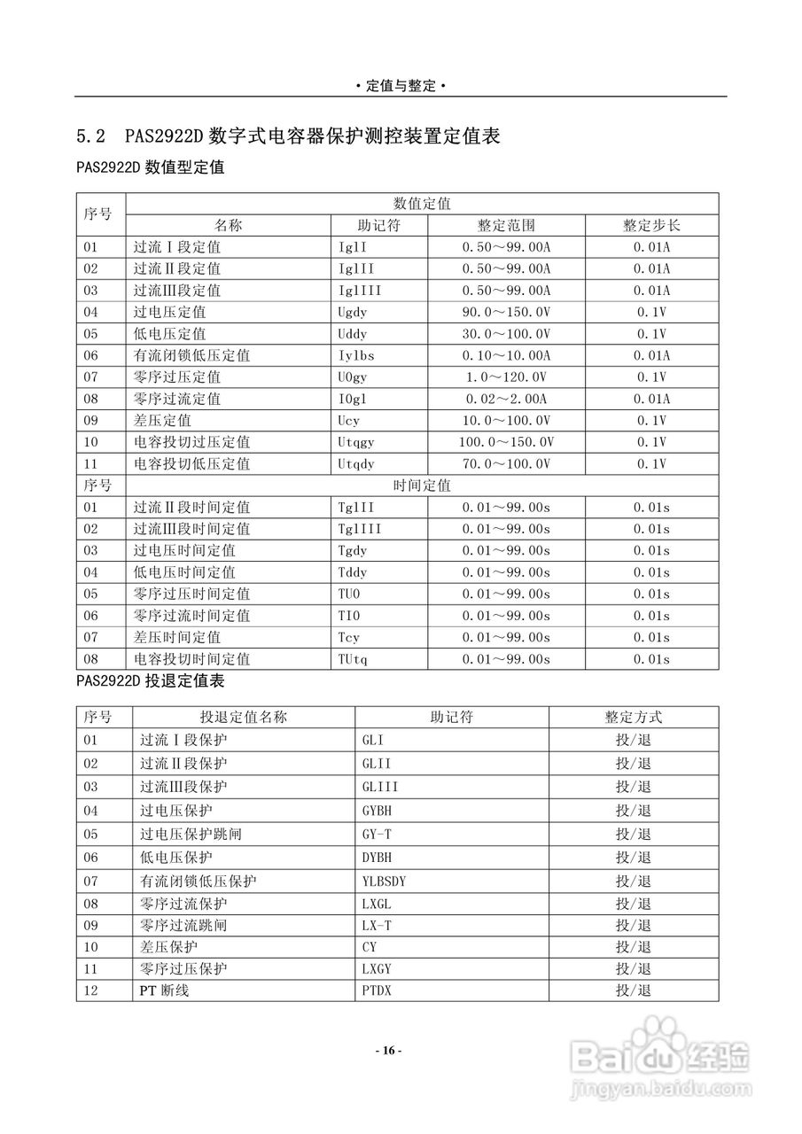 安能PAS2920D数字式电容器保护测控装置使用说明书:[2]