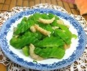 教你做葱油苦瓜海米