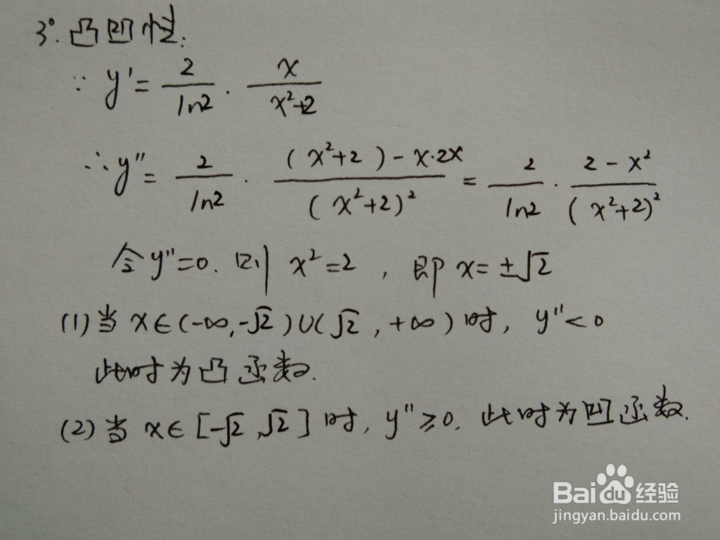 用导数知识画函数y=log2(3x^2+6)的图像