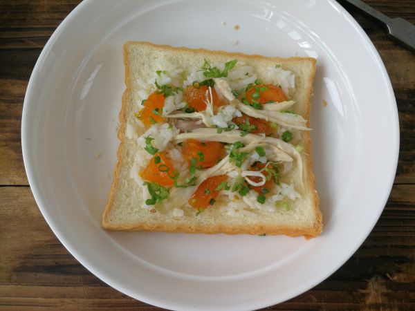 咸蛋黄米饭三文治