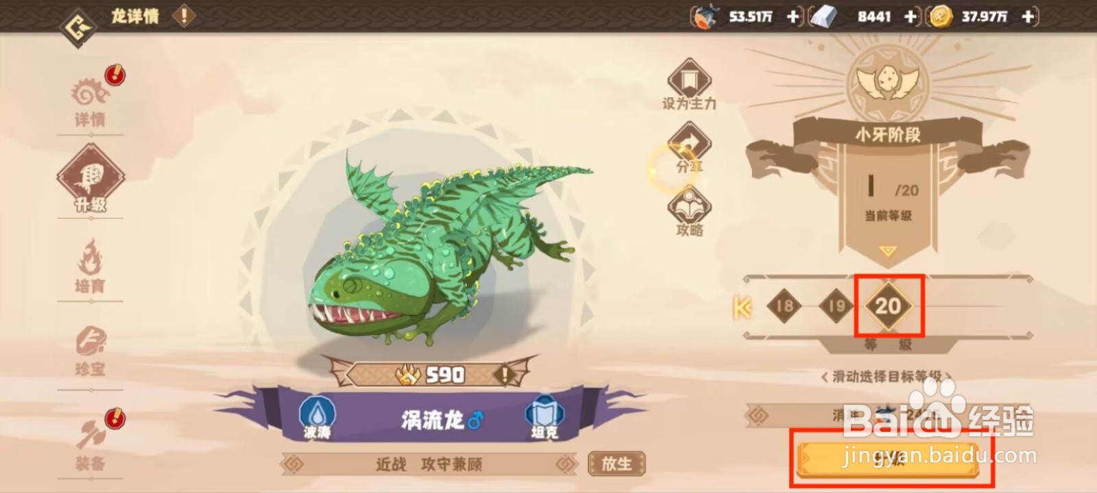 驯龙高手旅程如何升级涡流龙到20级？