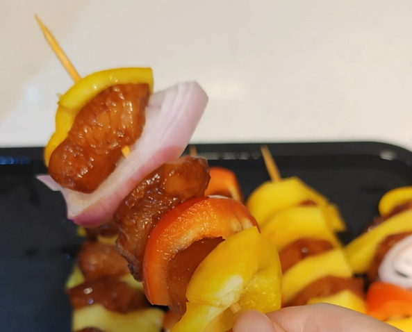 菠萝彩椒鸡肉串